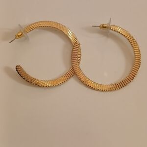 Thin Gold Hoop Earrings